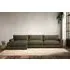 Guddu Grand Right Hand Chaise Sofa - Fatigue, Recycled Cotton