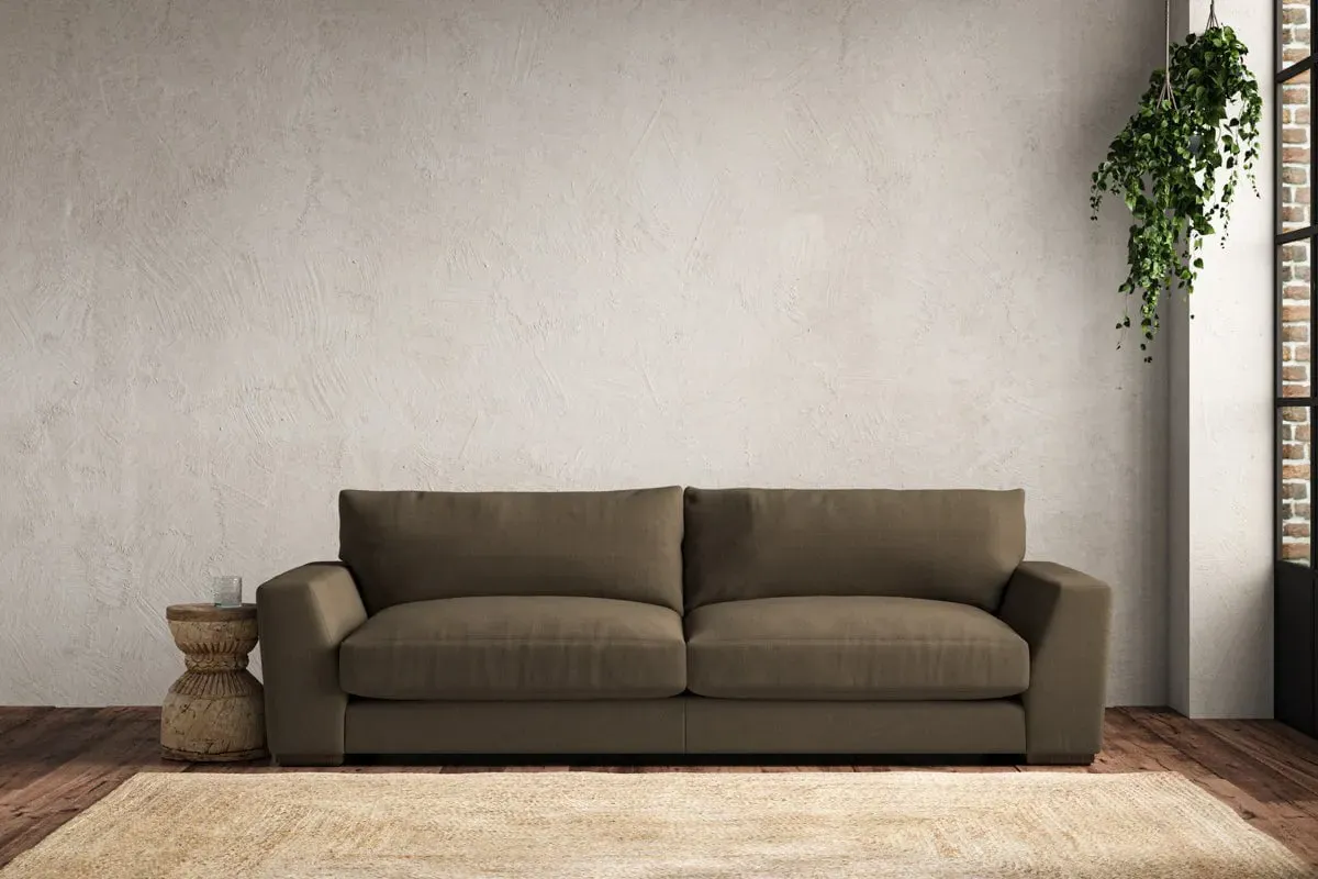 Guddu Grand Sofa - Chestnut, Brera Linen