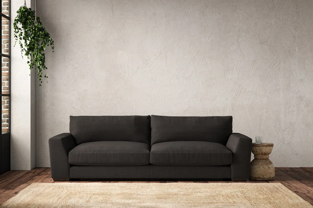 Guddu Grand Sofa - Espresso, Brera Linen