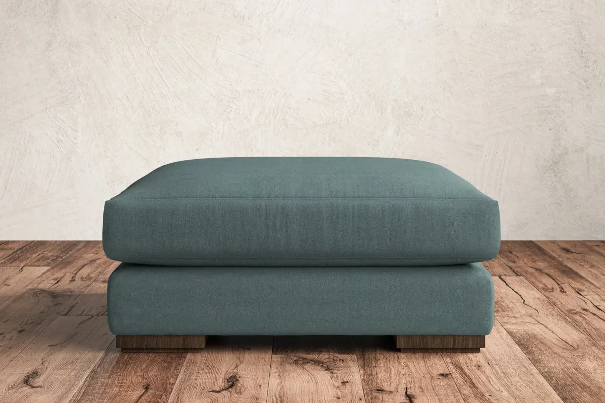 Guddu Large Dining Footstool - Airforce, Recycled Cotton