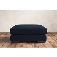 Guddu Large Dining Footstool - Indigo, Brera Linen