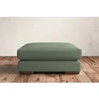 Guddu Large Dining Footstool - Jade, Brera Linen