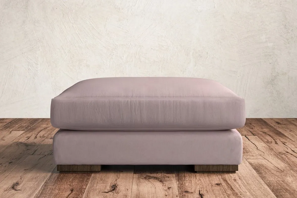Guddu Large Dining Footstool - Lavender, Recycled Cotton
