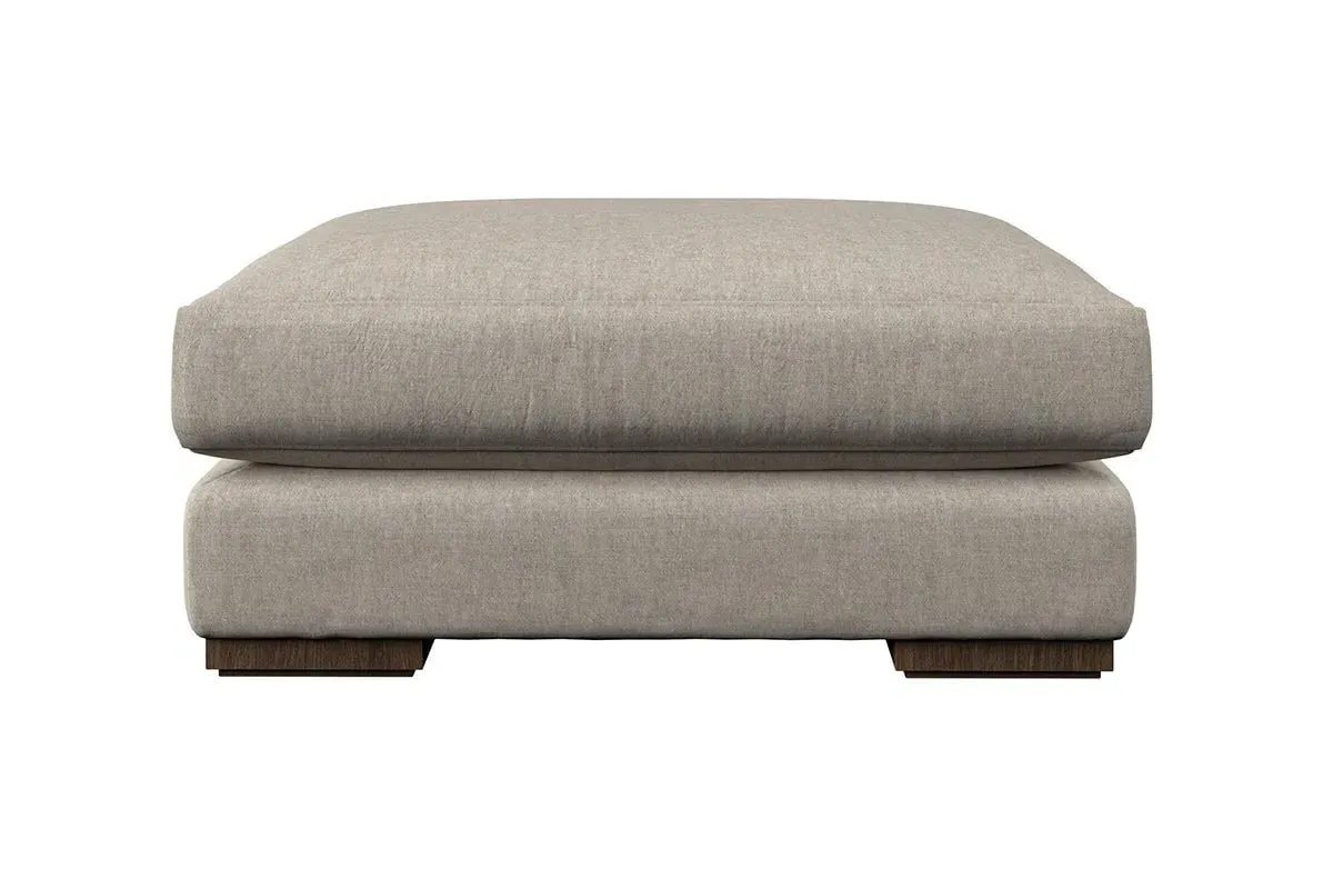 Guddu Large Dining Footstool - Natural, Brera Linen