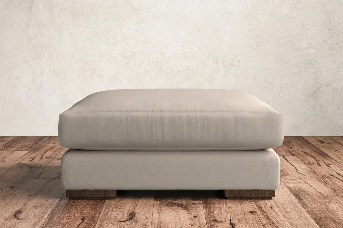 Guddu Large Dining Footstool - Natural, Recycled Cotton