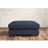 Guddu Large Dining Footstool - Navy, Recycled Cotton