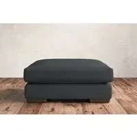 Guddu Large Dining Footstool - Thunder, Recycled Cotton