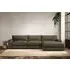 Guddu Large Left Hand Chaise Sofa - Fatigue, Recycled Cotton