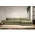 Guddu Large Left Hand Chaise Sofa - Sage, Linen