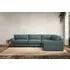 Guddu Large Left Hand Corner Sofa - Airforce, Recycled Cotton