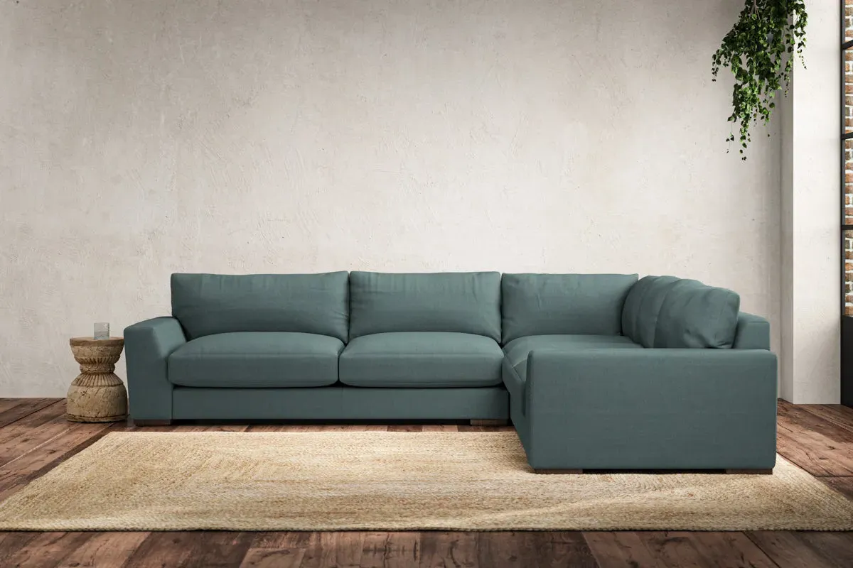 Guddu Large Left Hand Corner Sofa - Airforce, Recycled Cotton image