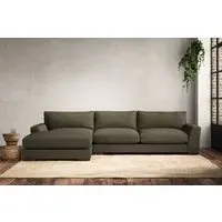 Guddu Large Right Hand Chaise Sofa - Fatigue, Recycled Cotton