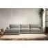 Guddu Large Right Hand Chaise Sofa - Smoke, Linen