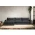Guddu Large Right Hand Chaise Sofa - Thunder, Recycled Cotton