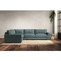 Guddu Large Right Hand Corner Sofa - Airforce, Recycled Cotton
