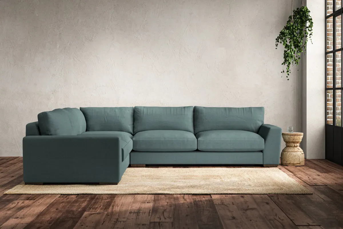 Guddu Large Right Hand Corner Sofa - Airforce, Recycled Cotton image