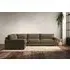 Guddu Large Right Hand Corner Sofa - Chestnut, Linen