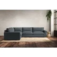 Guddu Large Right Hand Corner Sofa - Dusk, Linen