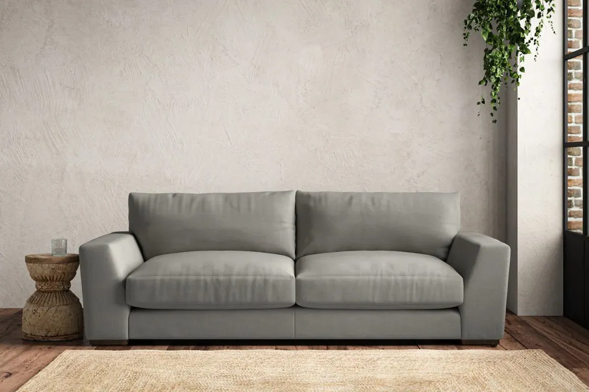 Guddu Large Sofa - Smoke, Brera Linen