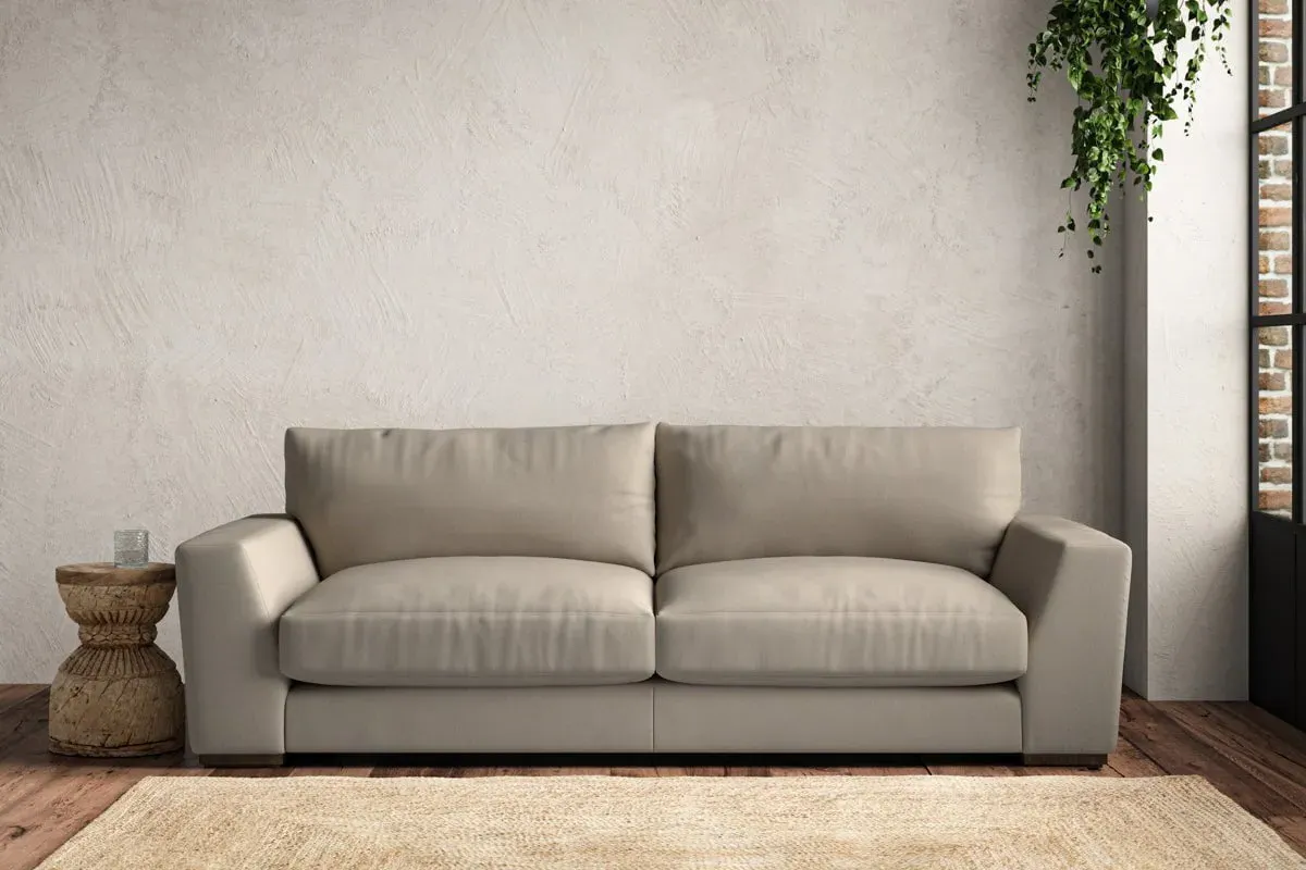 Guddu Large Sofa - Stone, Recycled Cotton