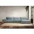 Guddu Left Hand Chaise Sofa - Horizon, Recycled Cotton