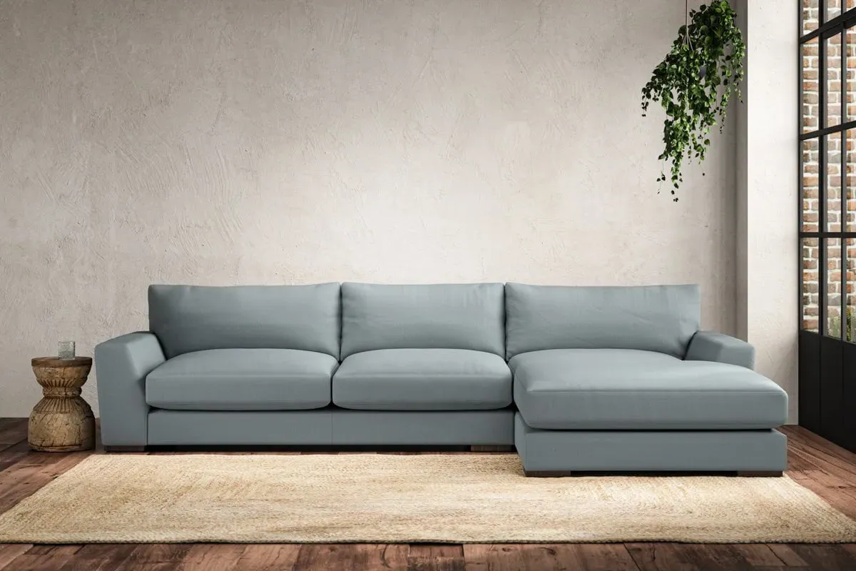 Guddu Left Hand Chaise Sofa - Horizon, Recycled Cotton