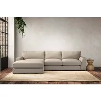 Guddu Medium Left Hand Chaise Sofa - Stone, Recycled Cotton alternate view