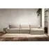 Guddu Left Hand Chaise Sofa - Natural, Cotton