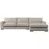 Guddu Left Hand Chaise Sofa - Natural, Linen