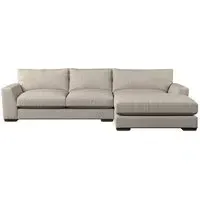 Guddu Left Hand Chaise Sofa - Natural, Linen