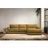 Guddu Left Hand Chaise Sofa - Ochre, Recycled Cotton