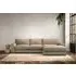 Guddu Left Hand Chaise Sofa - Pebble, Linen