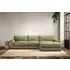 Guddu Left Hand Chaise Sofa - Sage, Linen