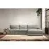 Guddu Left Hand Chaise Sofa - Smoke, Linen