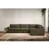 Guddu Left Hand Corner Sofa - Fatigue, Recycled Cotton