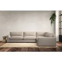 Guddu Left Hand Corner Sofa Grand - Natural, Cotton