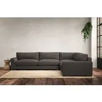 Guddu Left Hand Corner Sofa - Granite, Linen