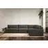 Guddu Left Hand Corner Sofa - Granite, Linen