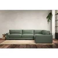 Guddu Left Hand Corner Sofa - Jade, Linen
