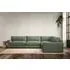 Guddu Left Hand Corner Sofa - Jade, Linen