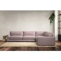 Guddu Left Hand Corner Sofa - Lavender, Recycled Cotton