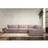 Guddu Left Hand Corner Sofa - Lavender, Recycled Cotton