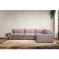 Guddu Left Hand Corner Sofa - Lavender, Recycled Cotton