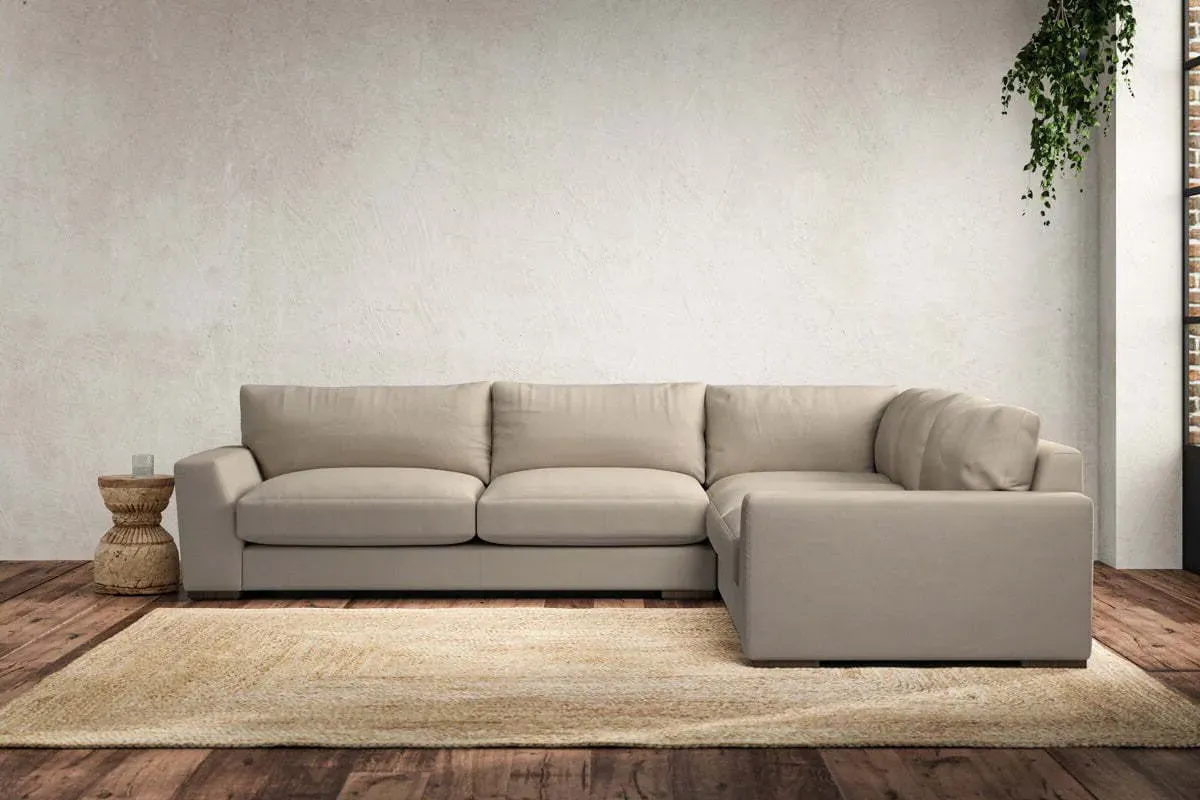 Guddu Large L-Shaped Corner Sofa - Stone, Recycled Cotton product