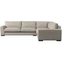 Guddu Left Hand Corner Sofa - Natural, Linen
