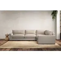 Guddu Left Hand Corner Sofa - Natural, Recycled Cotton
