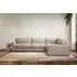 Guddu Left Hand Corner Sofa - Natural, Recycled Cotton