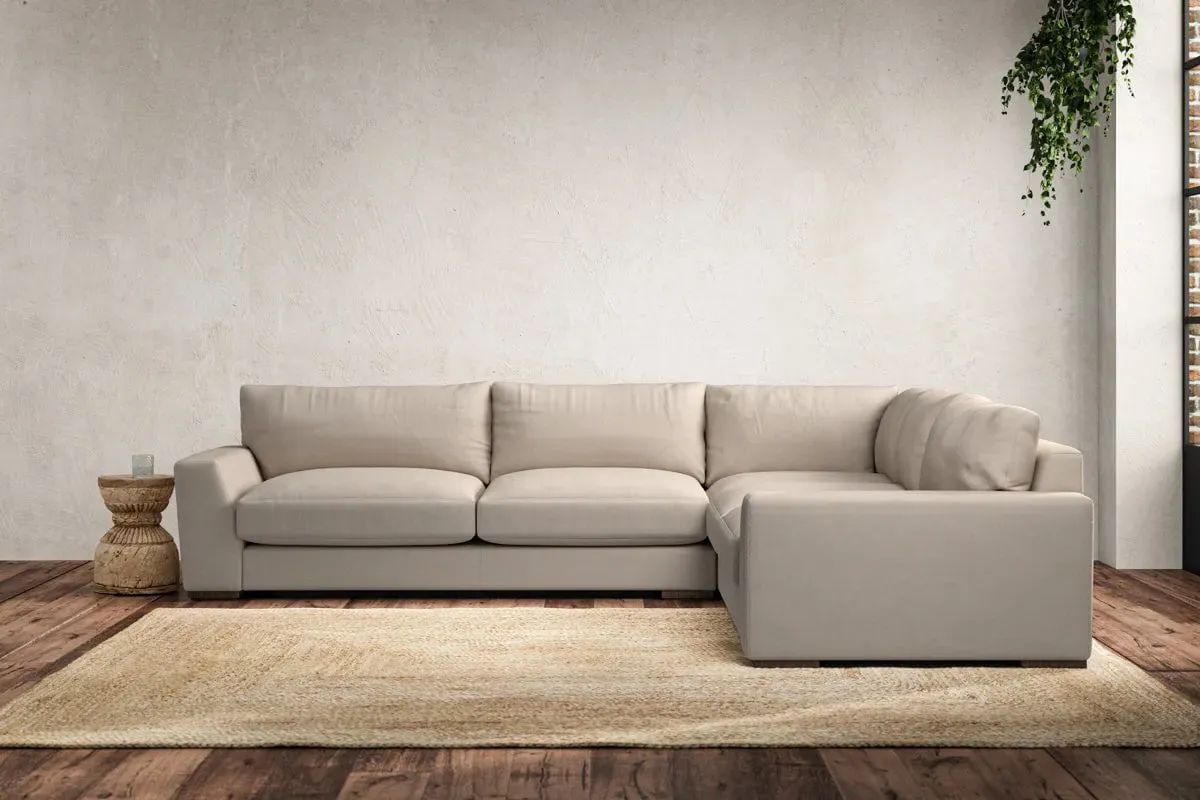 Guddu Left Hand Corner Sofa - Natural, Recycled Cotton