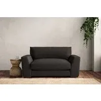 Guddu Love Seat - Espresso, Brera Linen