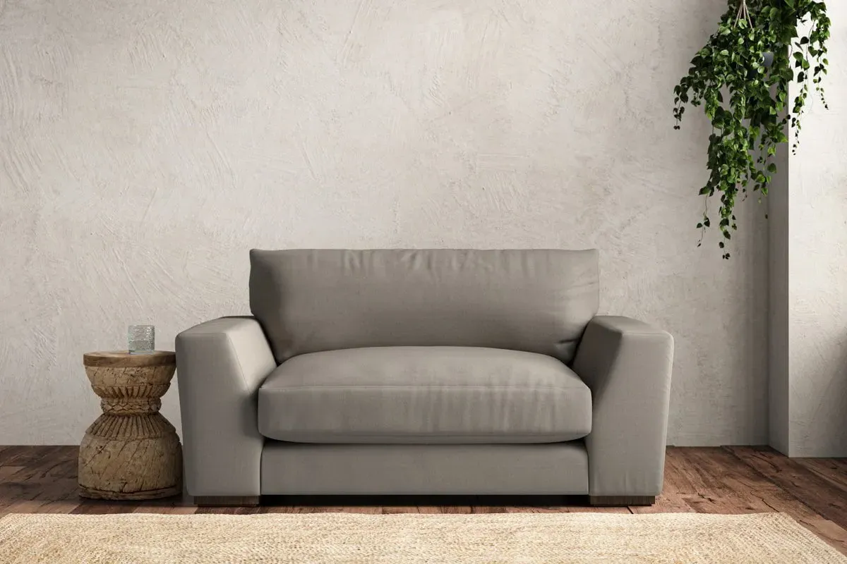 Guddu Love Seat - Flax, Recycled Cotton